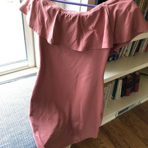 Pink bodycon mini dress